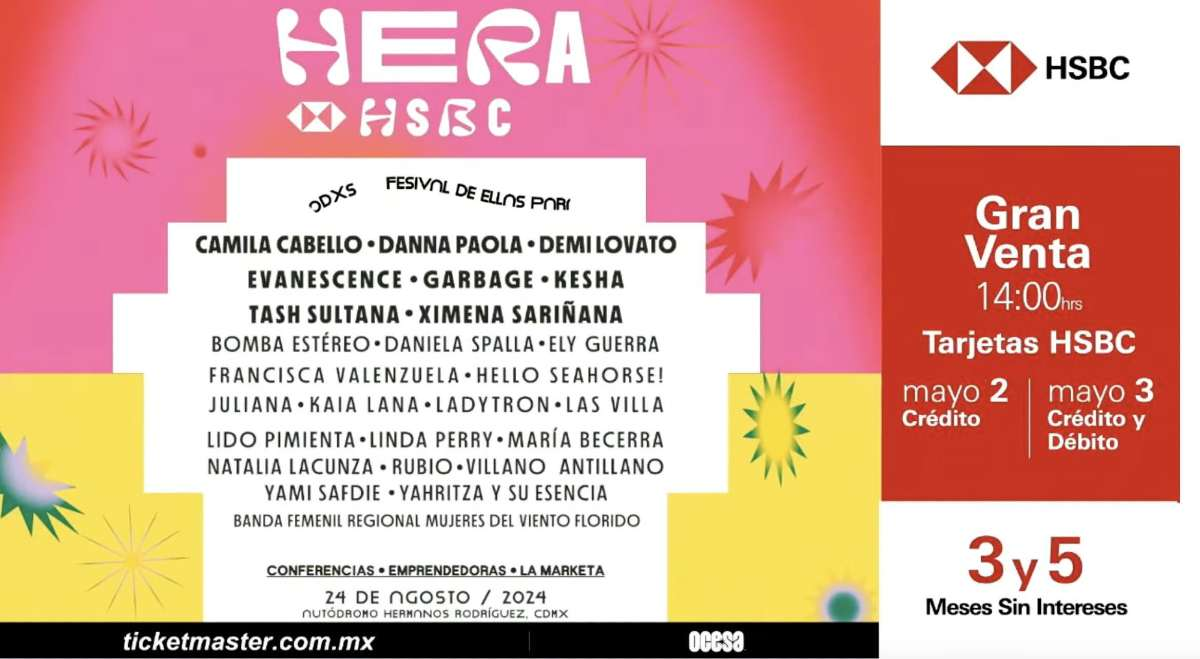 Festival HERA HSBC el primer festival en mexico solo con talento femenino