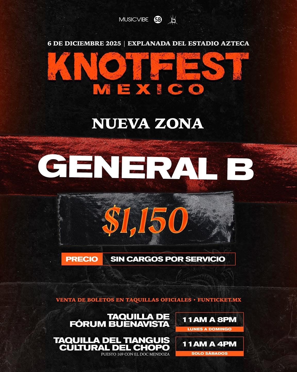 KNOTFEST México responde al público y anuncia la nueva zona “GENERAL B” con precio especial