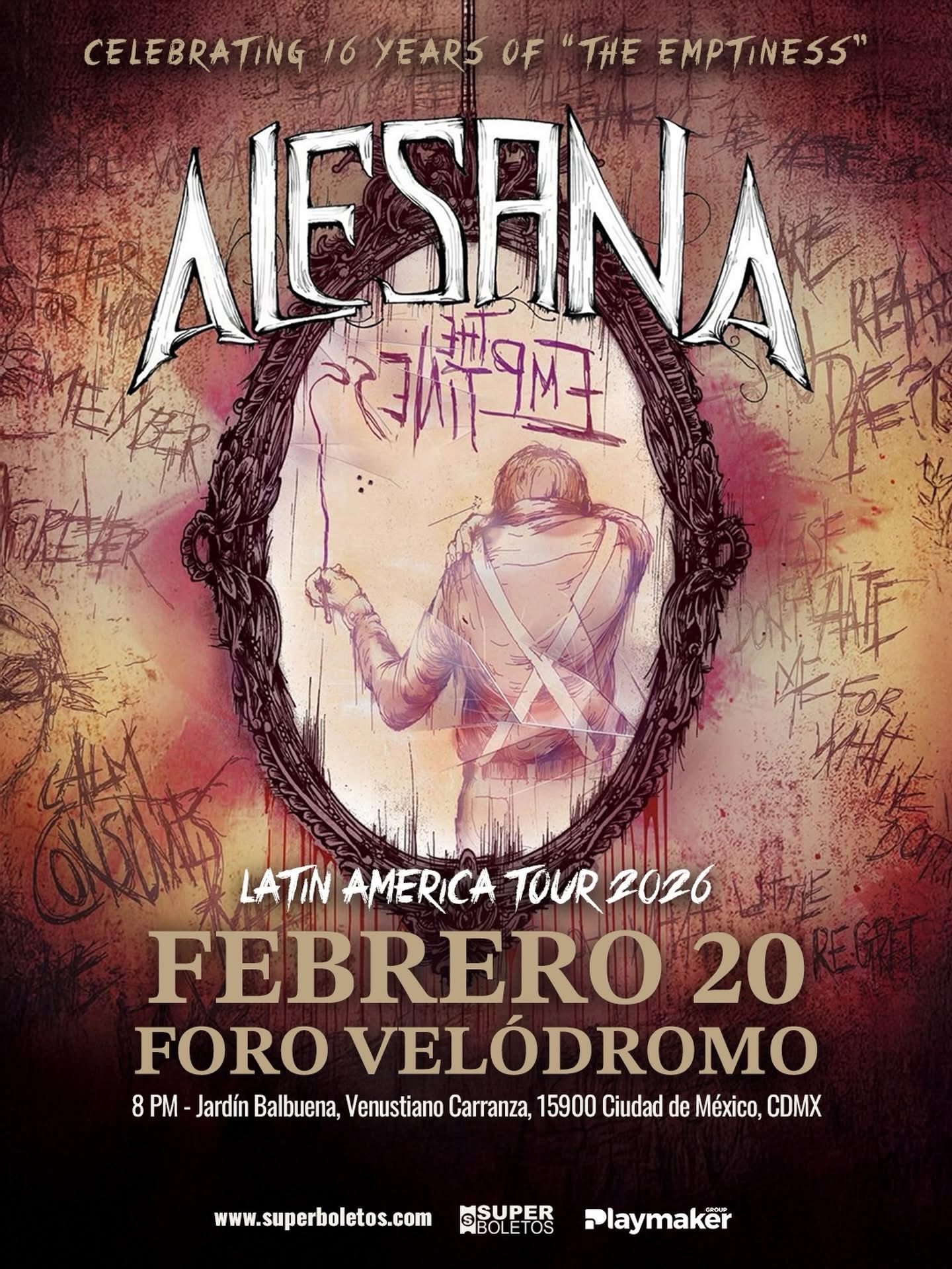 Alesana regresa a la Ciudad de México para celebrar los 16 años de The Emptiness