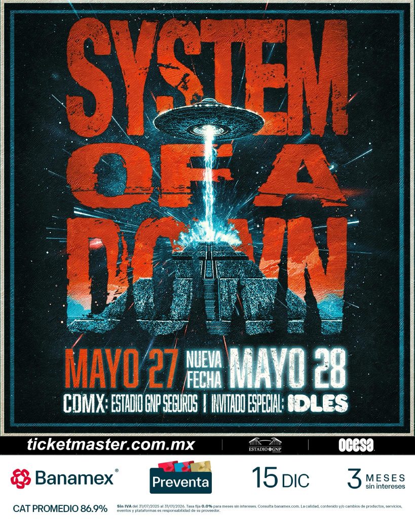 SYSTEM OF A DOWN ABRE SEGUNDA FECHA EN CDMX