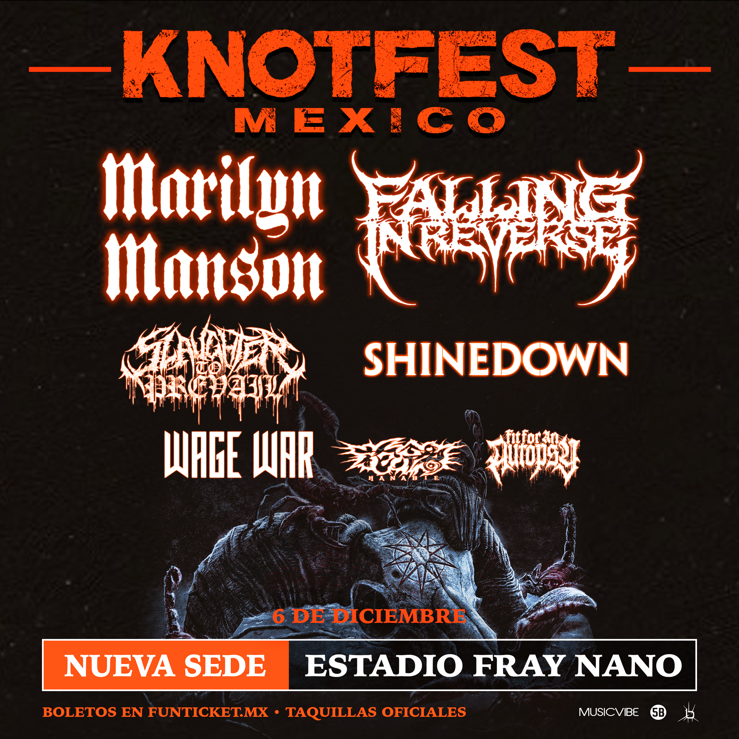 Knotfest México 2025 cambia de sede: ahora será en el Estadio Fray Nano