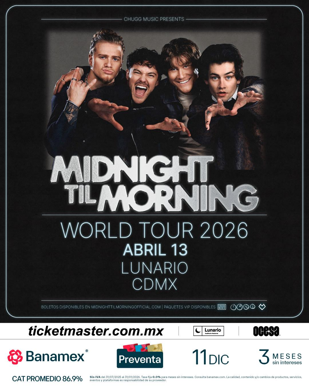Midnight Til Morning anuncia su llegada a México con su primer Tour mundial en 2026