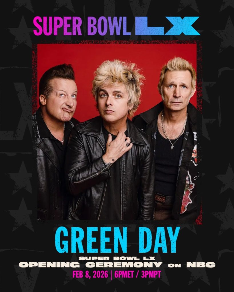 Green Day prenderá el Super Bowl 60