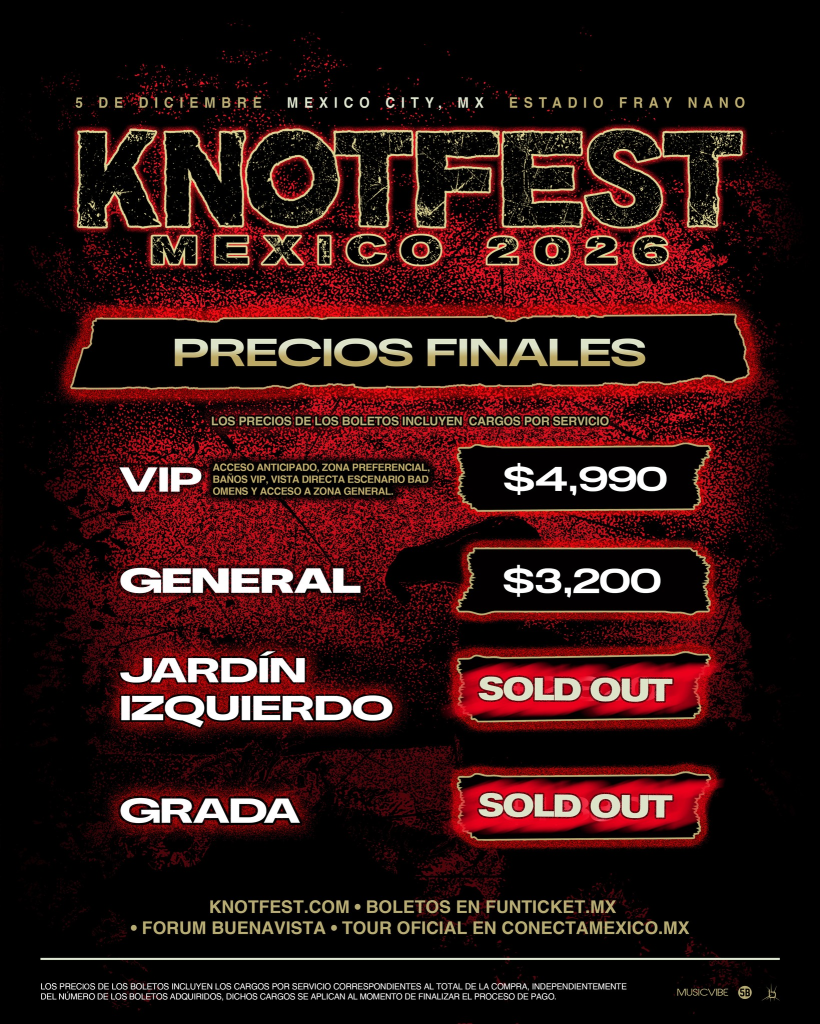 KNOTFEST México 2026 agota localidades y entra en su fase final de boletos